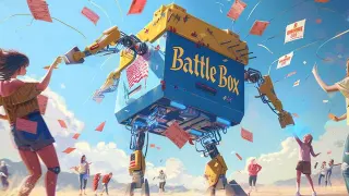 Joe Biden "We Resolve Our Differences at the Battle Box" meme card, common rarity