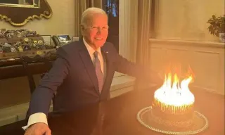 Joe Biden's Birthday Candles meme card, common rarity
