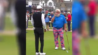 John Daly Smoking Next To Tiger Woods meme card, common rarity