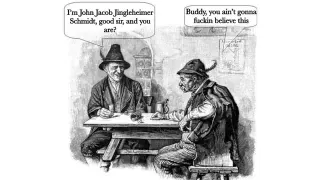John Jacob Jingleheimer Schmidt meme card, common rarity