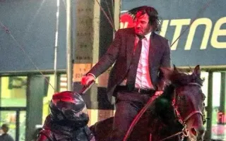 John Wick On a Horse meme card, common rarity