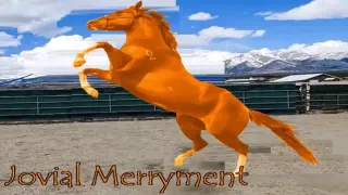 Carte meme Jovial Merryment / Orange Horse, rareté commune