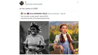 Judy Garland "Cancelled" / Two Movies, Same Bitch meme card, common rarity