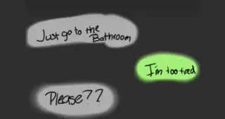"Just Go to the Bathroom" Text meme card, common rarity