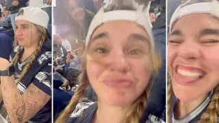 Carte meme Just Josie "Trust Me I’m a Good Time at Sports Games" Dallas Cowboys Video, rareté rare