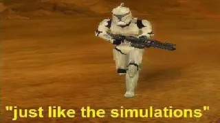 Just Like The Simulations meme card, common rarity
