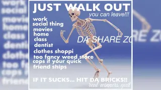 Just Walk Out. You Can Leave!!! meme card, rare rarity