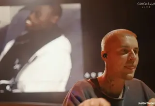 Justin Bieber Watching YouTube At Coachella meme card, common rarity