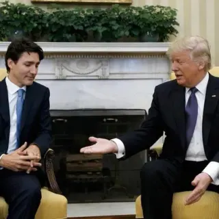 Justin Trudeau's Handshake With Donald Trump meme card, common rarity