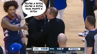 Kelly Oubre "You're A Bitch. You're A Bitch. Your Mom's a Bitch" Video meme card, common rarity