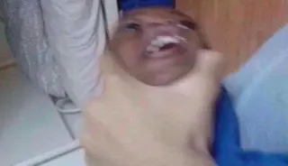 Kid Getting Choked meme card, rare rarity