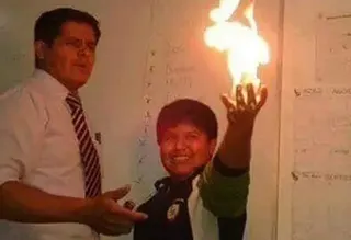 Kid Holding Fire meme card, common rarity