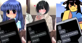 Kill Her the Girl Across From U meme card, common rarity