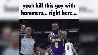 Carte meme Kill This Guy With Hammers / LeBron Pointing, rareté commune