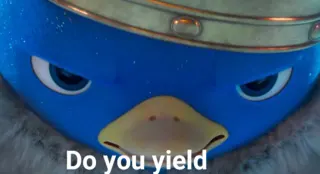 Carte meme « Do You Yield? » du Roi Pingouin, rareté commune