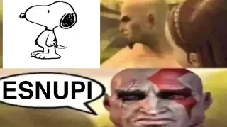 Kratos Mispronouncing In Spanish meme card, common rarity