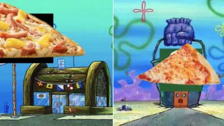 Carte meme Krusty Krab vs. Chum Bucket, rareté rare