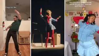 Lady Gaga's "Die With A Smile" Dance meme card, common rarity
