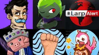 LarpTubers meme card, common rarity