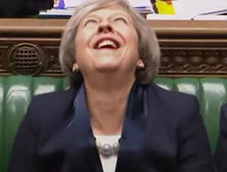 Carte meme Laughing Theresa May, rareté commune