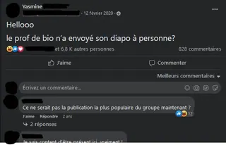 Carte meme Le diapo du prof de bio, rareté commune