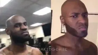 Carte meme LeBron James and DaKidGowie Rapping "First Day Out" by Tee Grizzley, rareté commune