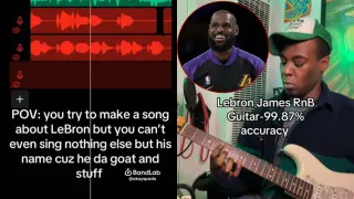Carte meme LeBron James Glaze Song, rareté commune