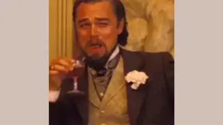 Leonardo DiCaprio Laughing meme card, epic rarity