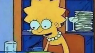 Lisa Simpson's Dinner meme card, rare rarity