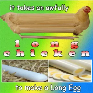 Long Egg meme card, rare rarity