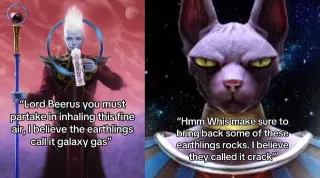 Lord Beerus You Must Partake meme card, common rarity