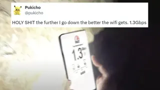 Lost In a Cave But the WiFi Is Amazing meme card, common rarity
