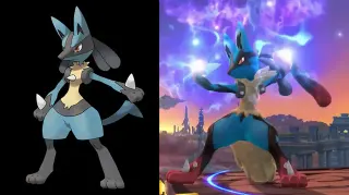 Lucario meme card, common rarity