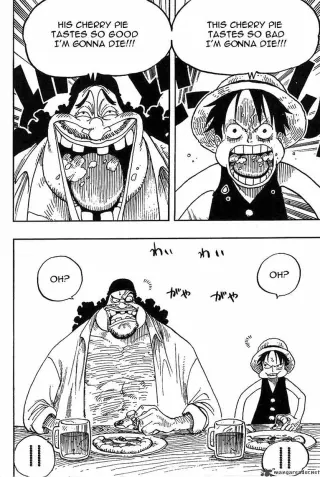 Luffy Blackbeard Pie Panel meme card, common rarity