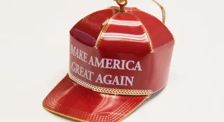 MAGA Christmas Ornament Reviews meme card, common rarity