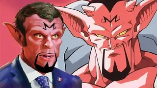 Carte meme Majin Macron, rareté épique