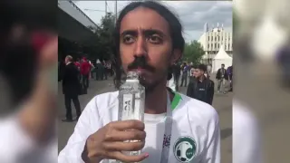 Man Shaking While Drinking Water meme card, common rarity