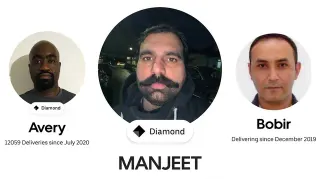 Carte meme Manjeet vs. Bobir / Uber Eats Driver Powerscaling, rareté commune