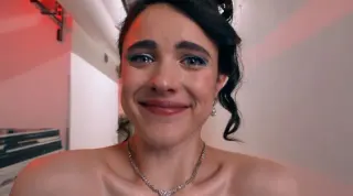 Margaret Qualley Smiling GIF meme card, common rarity