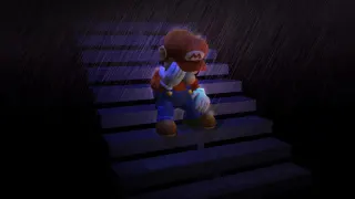 Mario Crying In The Rain On Steps meme card, common rarity
