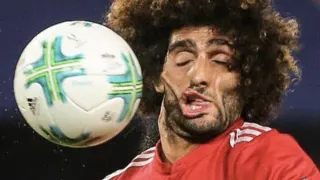 Marouane Fellaini Smashed Face Photo meme card, common rarity