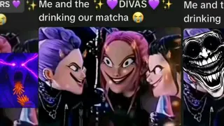 Me and the Divas Drinking Our Matcha meme card, common rarity