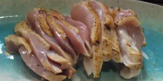Medium Rare Chicken / Chicken Sashimi meme card, rare rarity