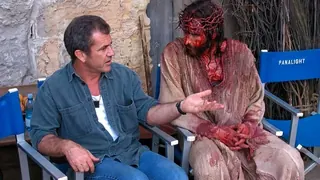 Mel Gibson Talking to Bloody Jesus meme card, common rarity