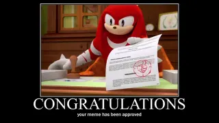 Meme Approved by Knuckles meme card, rare rarity