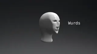 Meme Man Wurds / Stonks Edits meme card, rare rarity