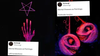 Mental Illnesses as Paintings meme card, common rarity