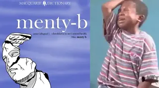 Menty B meme card, common rarity