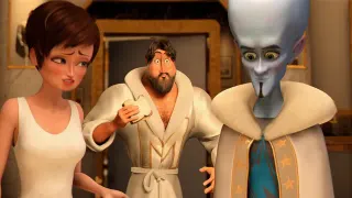 Metro Man Sees Megamind and Roxie meme card, common rarity