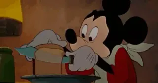 Mickey Mouse Slicing Bread Thinly meme card, common rarity